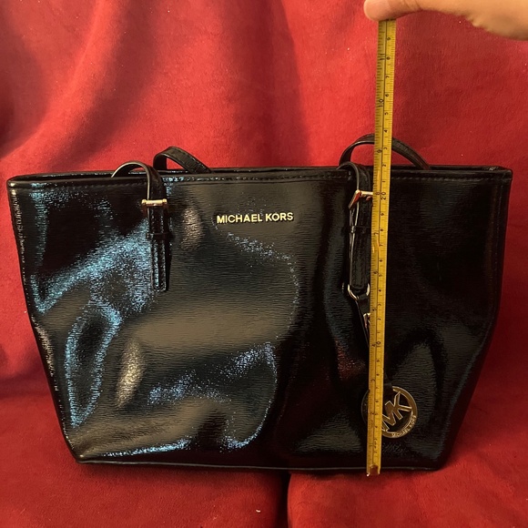 Small MK Shiny Leather Tote - Picture 7 of 8